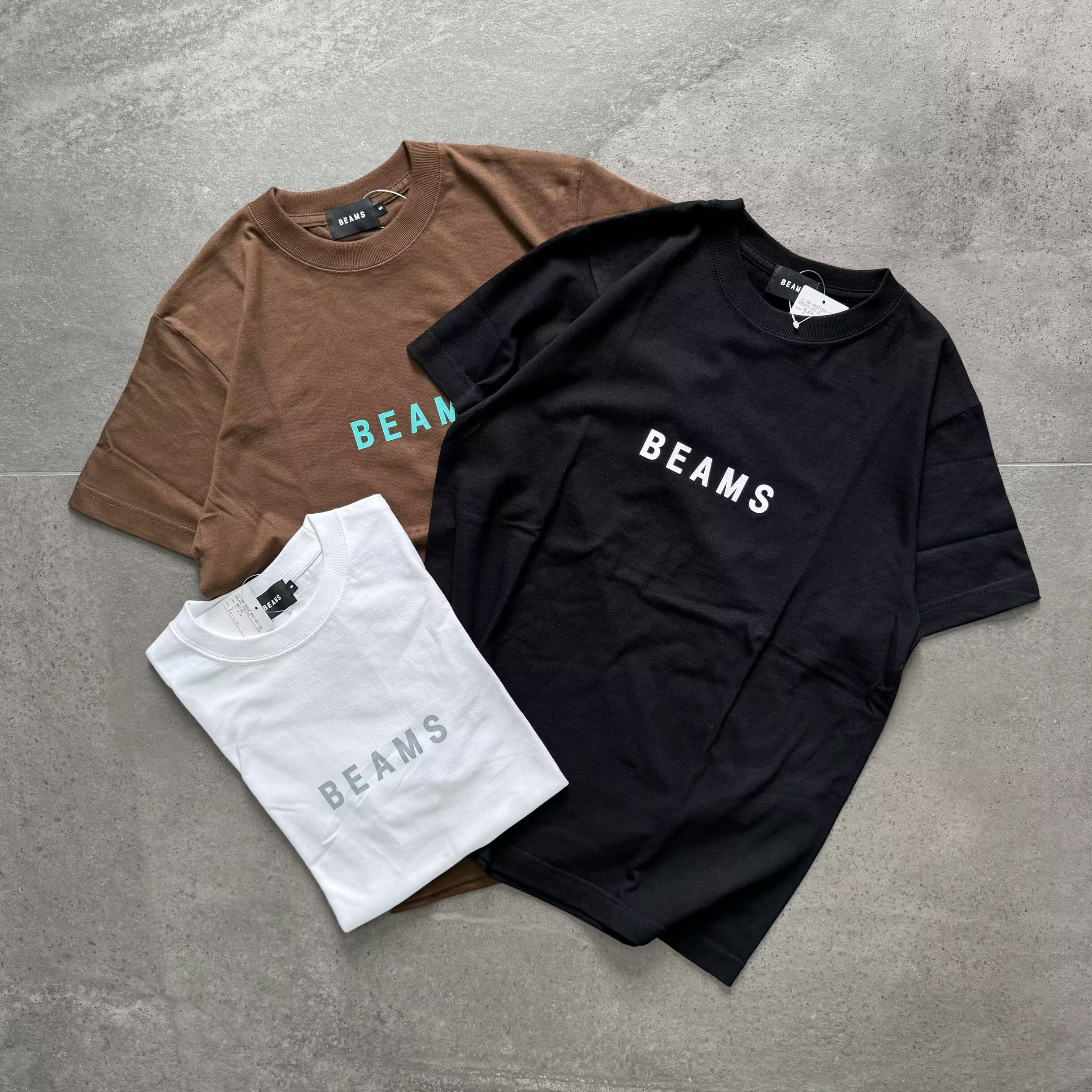 【现货】BEAMS 24ss定番短袖TEE日系纯色LOGO字母印花T恤男女情侣-封面