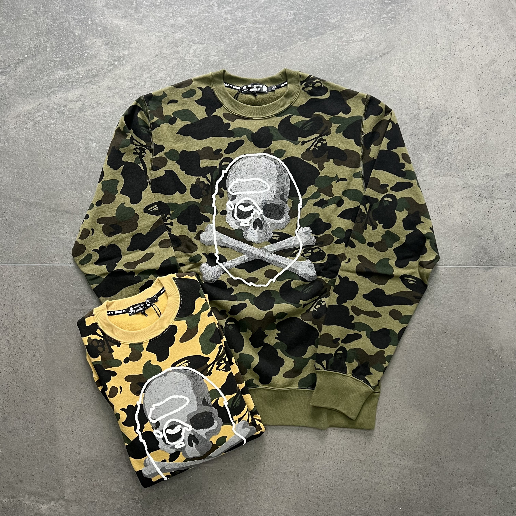 【现货】BAPE xMastermind Japan MMJ刺绣骷髅猿人头迷彩套头卫衣 男装 卫衣 原图主图