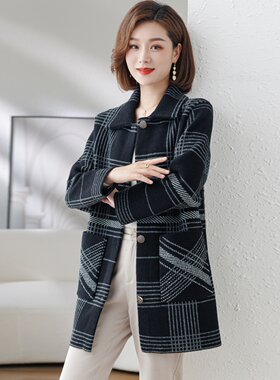 梵猫羊绒大衣女中长款秋冬季高级感燕麦羊毛呢子外套女士上衣潮流