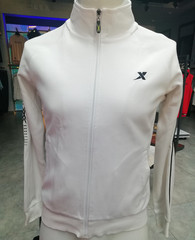 特步春秋季新品女子立领拉链运动健康布料休闲套上衣FW071697