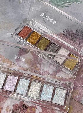 美甲新品超闪6宫格布灵泥固态爆闪美拉德色系冰透色超亮美甲专用