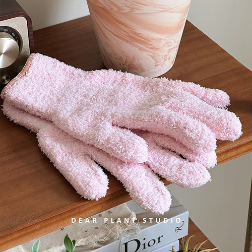 抹灰摆件除尘撸叶手套亲爱的绿植