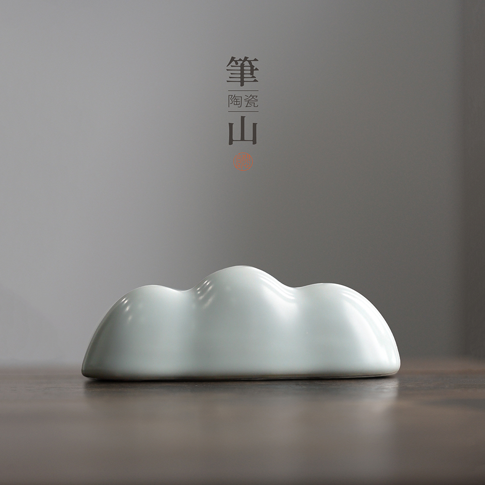 陶瓷笔山云朵笔搁问心堂