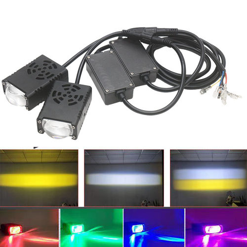 新款黄白双色LED透镜中网隐藏式