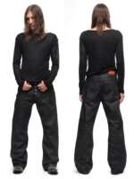 High version No faith studios Japanese red-rimmed, red-ear, straight-leg, slightly flared, original steak buckle boots and jeans thumbnail 6