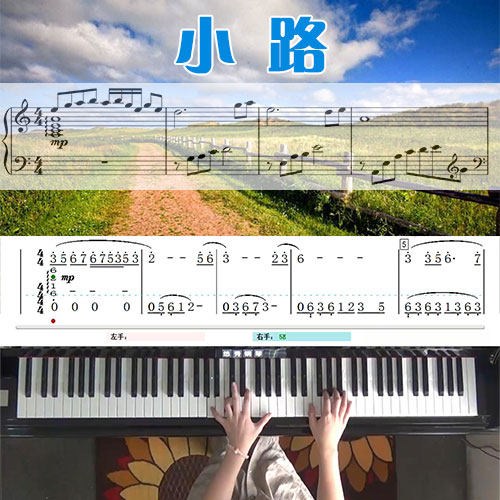 小路(邓丽君)五线谱简谱钢琴教学课程 悠秀