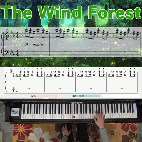 The Wind Forest(久石让)五线谱简谱钢琴教学课程 悠秀