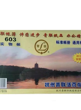 青联603实物帐30K（210*128mm） 财务活页帐簿 库存账本100张