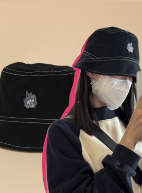 萨刻自闭遮脸盆帽渔夫帽防晒遮阳社恐帽子女2025新款抖音小红书同