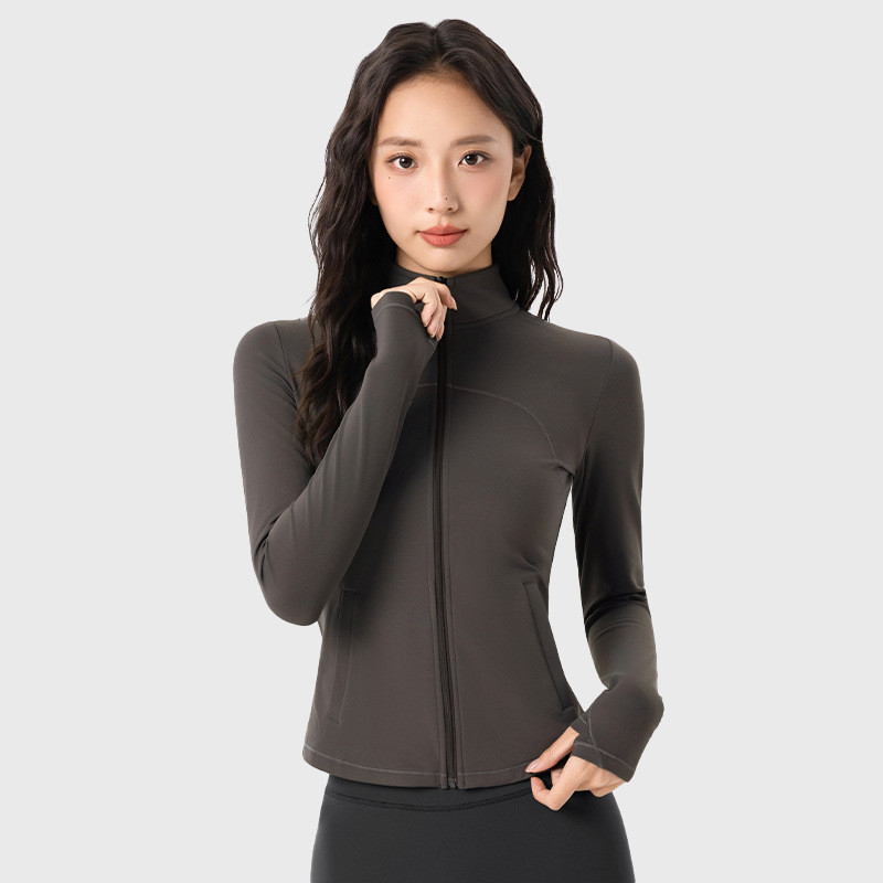 显高显瘦短款抓绒健身上衣女子