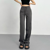 显瘦阔腿裤 裸感宽松微喇叭女子运动休闲裤 高腰训练弹力裤 瑜伽长裤