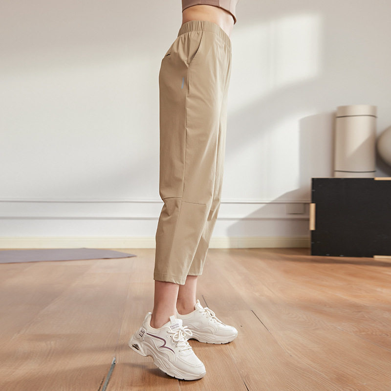 薄款运动九分裤女大码训练裤梨形宽松跑步休闲裤反走光条两侧口袋,运动服/休闲服装,健身裤,淘宝优惠券,粉丝福利购,淘宝优惠卷