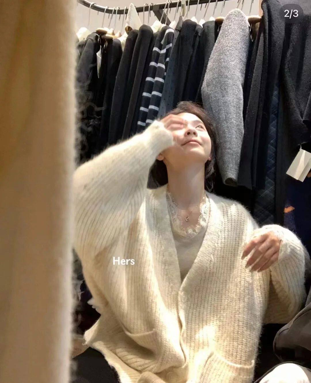 气质女人蕾丝套装！性感又温柔现货Hers超厚大毛衣无惧寒冬