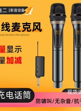 U段无线万能话筒一拖二调节话筒