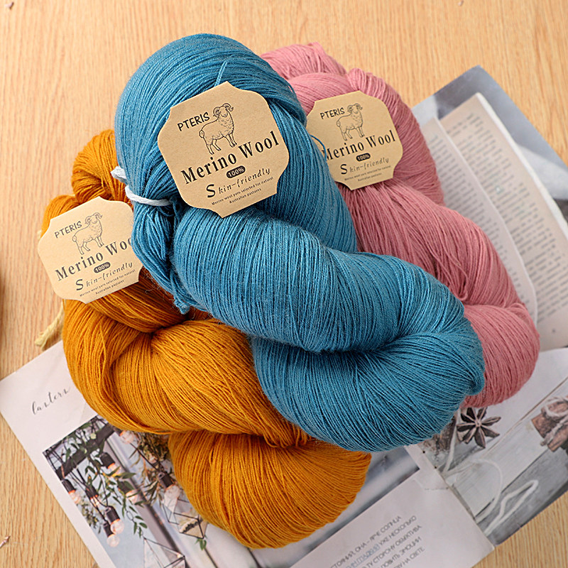 精纺全羊毛开司米毛线100%纯羊毛线细线238/3股澳洲羊毛羊绒线