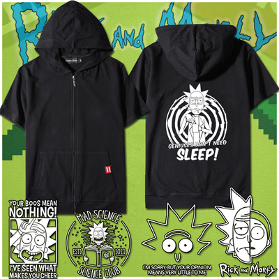 瑞克和莫蒂T恤短袖男瑞克与莫蒂rick and morty联名周边卫衣服潮