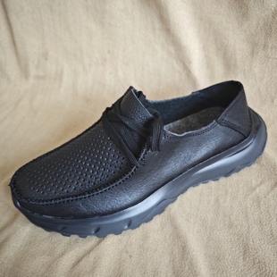 头层牛皮驾车鞋 纯手工夏季 镂空洞洞鞋 真皮男鞋 清仓 断码