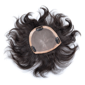 假发片女遮白发优雅卷度大波浪全手织递针刘海蓬松卷发真发补发块