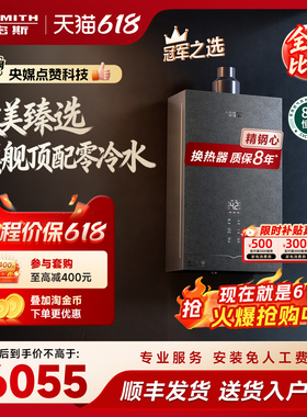 【新品小精钢EJ5Wi】AO史密斯零冷水燃气热水器防眩玻璃面板轻音