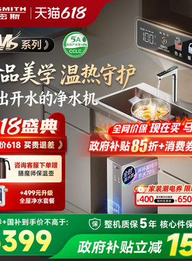AO史密斯MS家用加热一体厨下大流量反渗透热直饮净水器