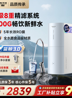 A.O.史密斯佳尼特家用大流量厨下反渗透净水器CR3000BM1