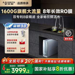 政府补贴20% AO史密斯佳尼特家用直饮蓝鲸4000Pro净水器