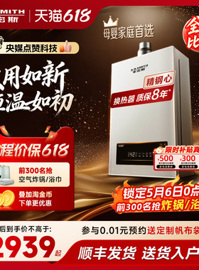 【全能爆款】AO史密斯小精钢燃气热水器13/16升EC3恒温EC5/EJ5Wi