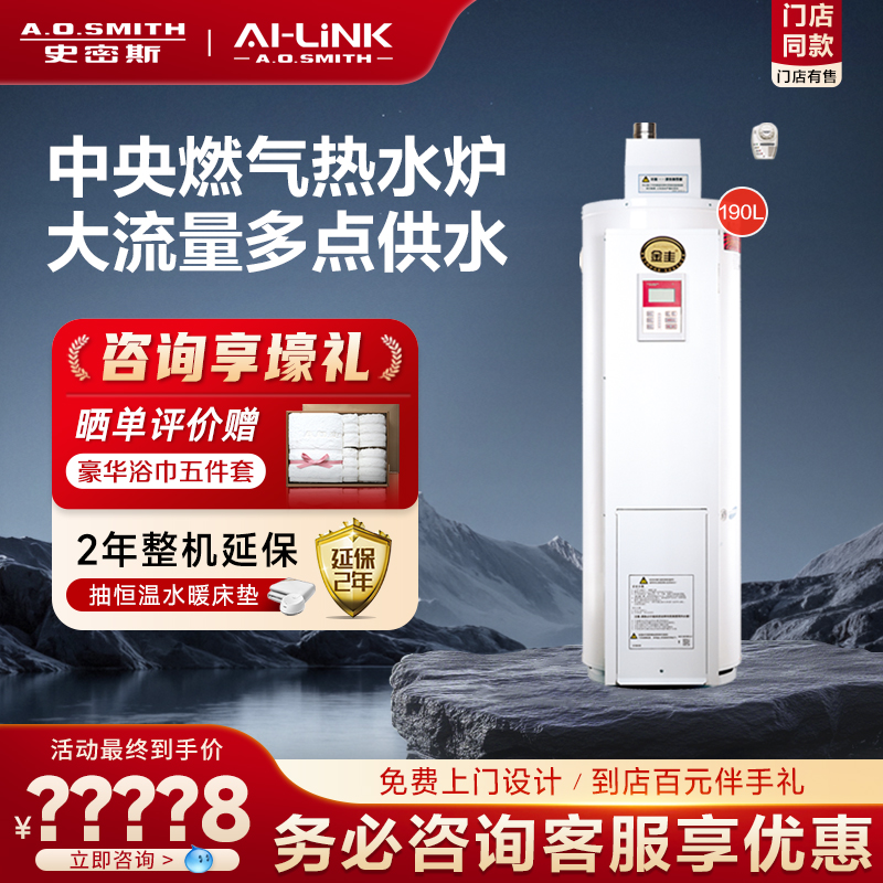 A.O.史密斯燃气家庭中央热水炉