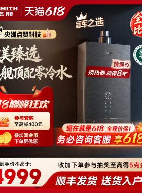 【新品小精钢EJ5Wi】AO史密斯零冷水燃气热水器防眩玻璃面板轻音