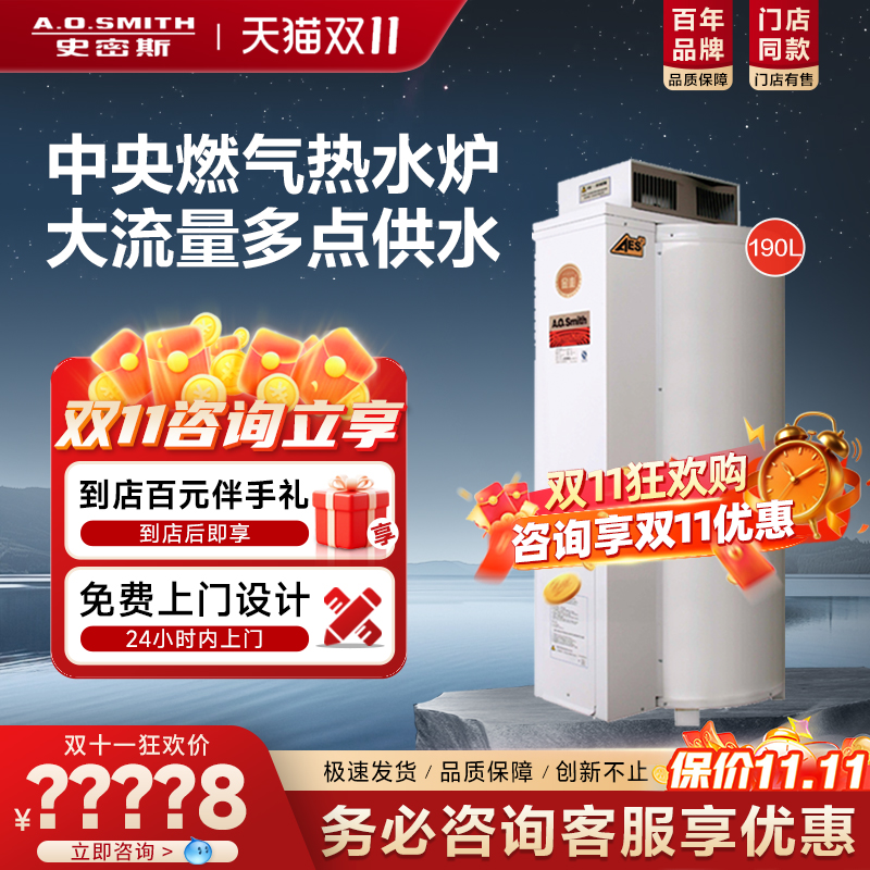 A.O.史密斯燃气家庭中央热水炉