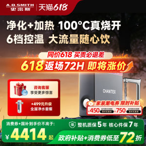 A.O.史密斯佳尼特加热一体家用厨下反渗透蓝鲸RO净水器CDR2000S2