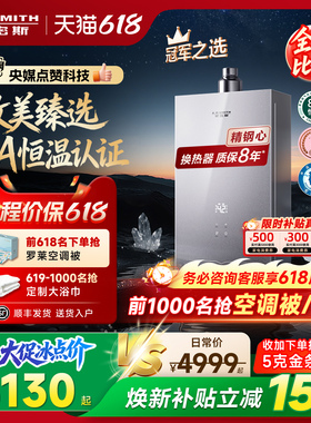【新品小精钢EC5】AO史密斯燃气热水器防眩玻璃面板静音EJ5Wi/BJS