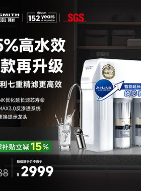 A.O.史密斯家用高水效直饮机厨下反渗透净水器R2000HWi-E