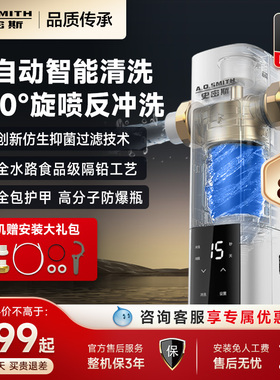 A.O.史密斯 家用自来水过滤器 精钢滤网直冲式前置净水器 PF-DA1