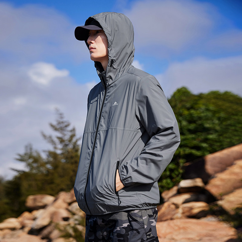 拓路者户外防晒衣男款2024夏季薄款透气防紫外线连帽防晒服外套