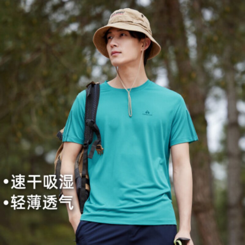 拓路者男夏季运动跑步健身T恤宽松休闲速干透气舒适百搭短袖上衣