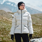 新款 拓路者三防保暖收腰显瘦修身 女士羽绒服25年冬季 连帽羽绒外套