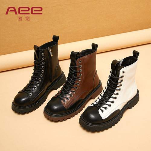 aee爱意2021秋冬女舒适马丁靴