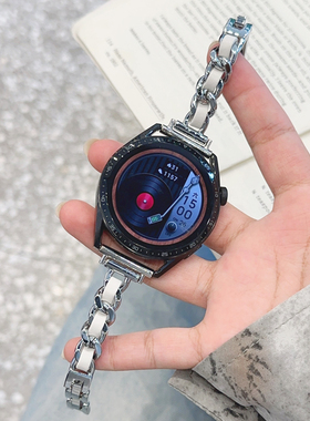 小香风GT6金属链条细款GT5适用华为GT3手表watch4pro表带苹果小米