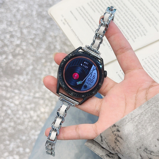 小香风GT6金属链条细款 GT5适用华为GT3手表watch4pro表带苹果小米