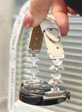 气球星星灯芯绒皮革GT5适用华为GT3手表watch4pro表带苹果S11小米