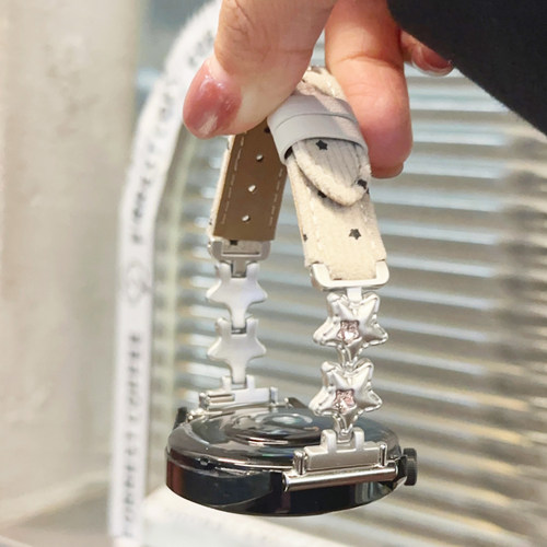 气球星星灯芯绒皮革表带