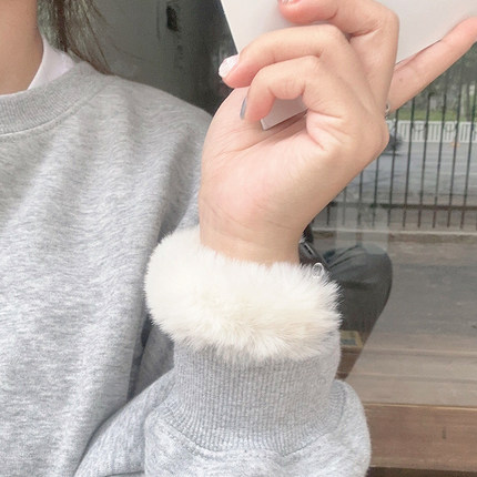 毛绒秋冬弹力一体适用iwatch表带s9苹果10华为手环GT3手表GT4小米