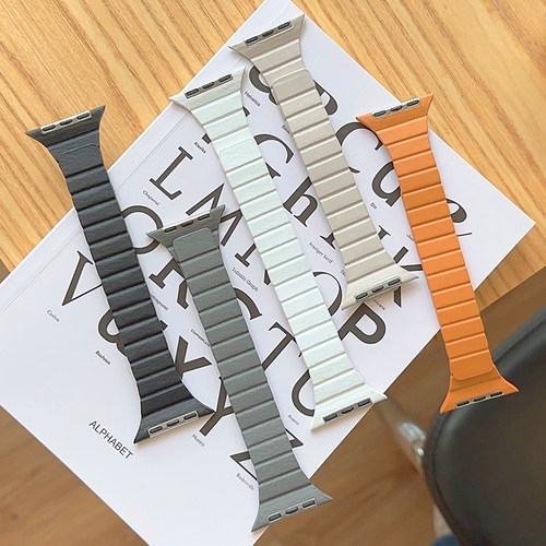 磁吸皮革小蛮腰适用iwatch表带