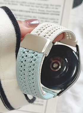 拼色透气针织尼龙磁吸GT5适用华为GT6手表watch4pro表带苹果小米2