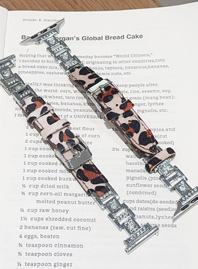 豹纹绒皮真皮金属GT4适用gt5华为GT3手表watch4pro表带Fit3荣耀41