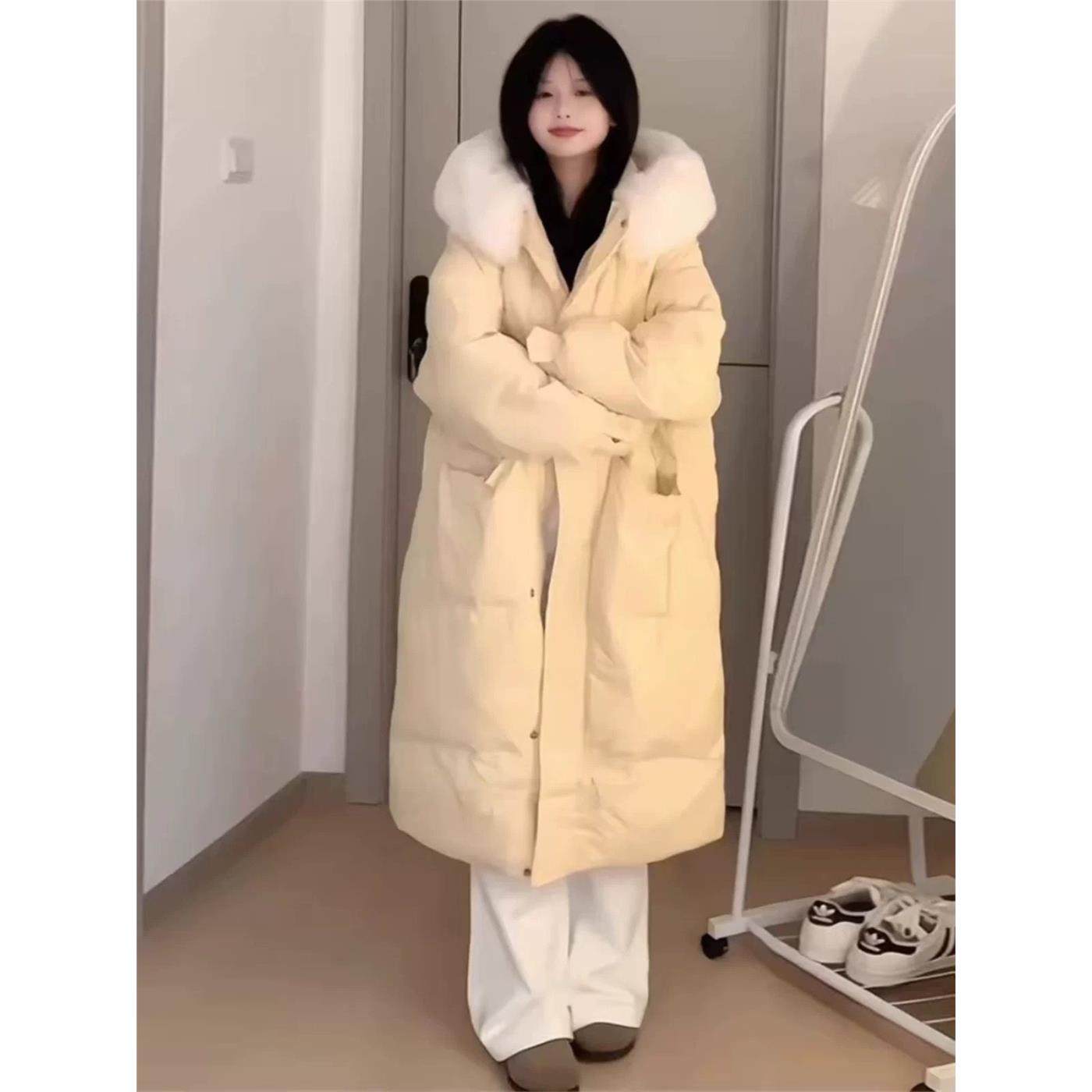 大毛领羽绒棉服外套女中长款2025新款韩系过膝超好看加厚棉衣棉袄,女装/女士精品,棉衣/棉服,淘宝优惠券,粉丝福利购,淘宝优惠卷