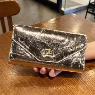 手机钱夹卡包头层牛皮名媛宴会小手包 长款 真皮钱包女2026新款 时尚