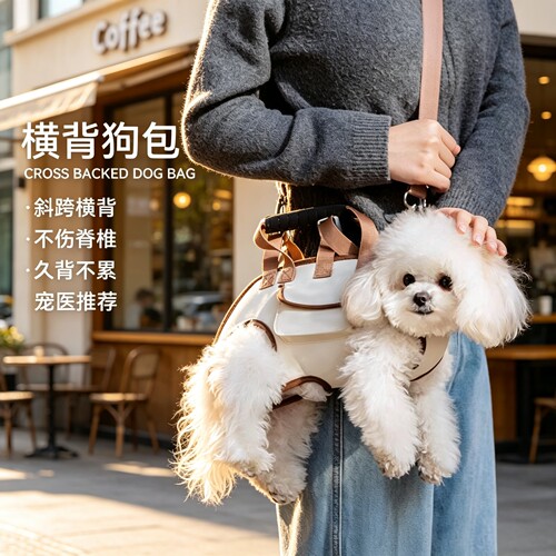 狗狗外出便携包斜挎可牵引手提轻便骑车户外泰迪比熊小型犬猫包