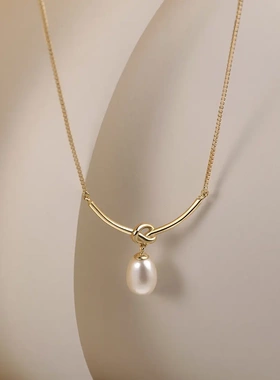 新款S925爆款纯银淡水珍珠项链女